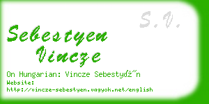 sebestyen vincze business card